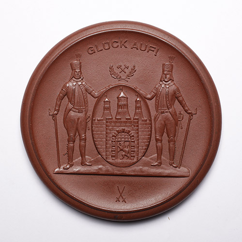 Medal pamiątkowy poświęcony górnictwu we Freibergu.